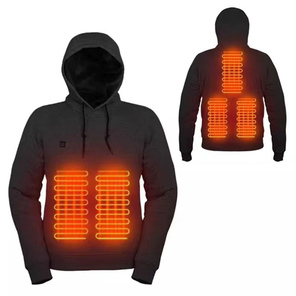 Stay Warm and Stylish This Winter with Our Unisex Heated Hoodies - USB Rechargeable, 5 Heating Zones for Ultimate Comfort!