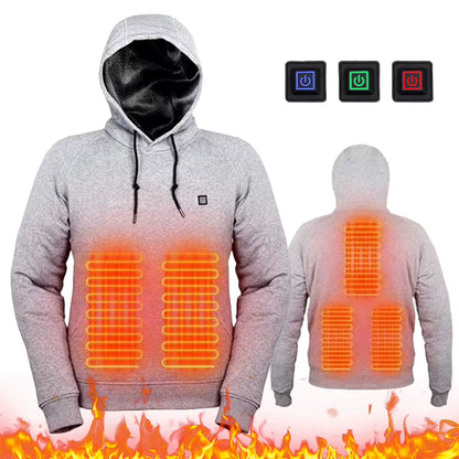 Stay Warm and Stylish This Winter with Our Unisex Heated Hoodies - USB Rechargeable, 5 Heating Zones for Ultimate Comfort!