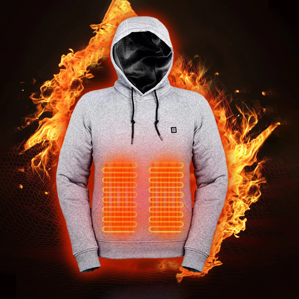 Stay Warm and Stylish This Winter with Our Unisex Heated Hoodies - USB Rechargeable, 5 Heating Zones for Ultimate Comfort!
