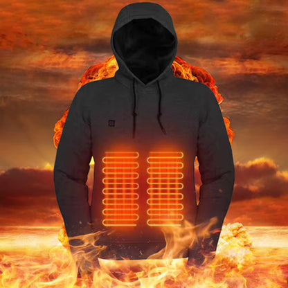 Stay Warm and Stylish This Winter with Our Unisex Heated Hoodies - USB Rechargeable, 5 Heating Zones for Ultimate Comfort!